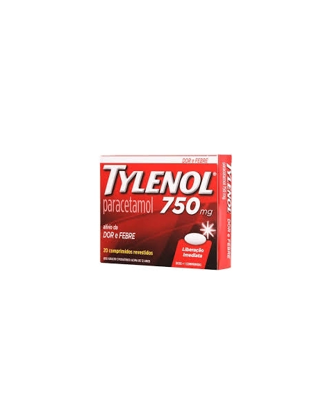 TYLENOL COMPRIMIDO JOHNSON & JOHNSON 750MG CAIXA COM 20 COMPRIMIDOS REVESTIDOS