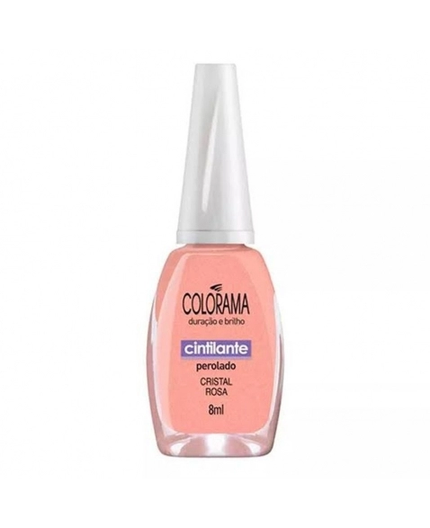 ESMALTE CINTILANTE CRISTAL ROSA COLORAMA 8ML