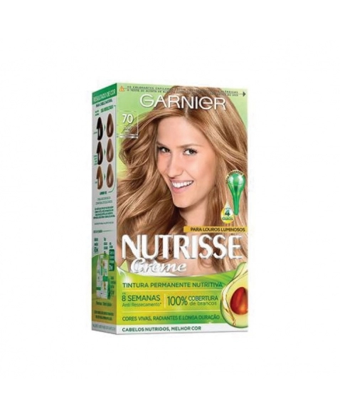 TINTURA PERMANENTE NUTRISSE CREME 71 LOURO ESPLÊNDIDO GARNIER 1UN