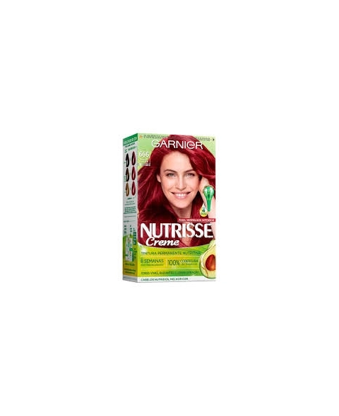 TINTURA NUTRISSE 666 PIMENTA MALAGUETA LOURO ESCURO VERMELHO MUITO INTENSO GARNIER