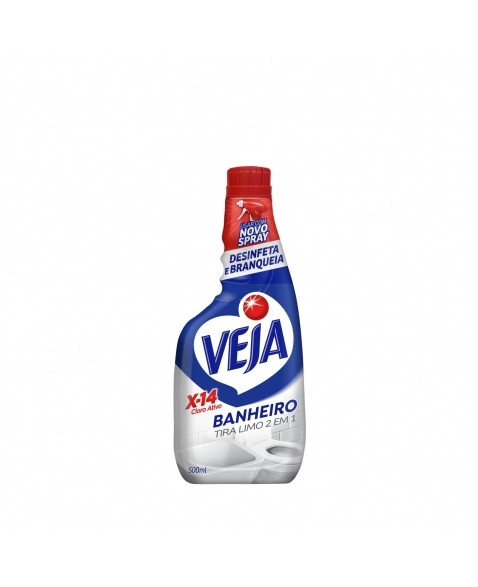 DESINFETANTE BANHEIRO TIRA-LIMO VEJA X-14 FRASCO 500ML