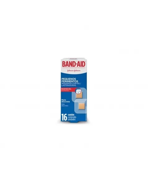 CURATIVO TRANSPARENTE BAND AID JOHNSON & JOHNSON PEQUENOS FERIMENTOS PCT COM 16 UNIDADES