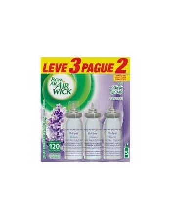 BOM AR CLICK SPRAY REFIL LEVE 3 PAGUE 2 12ML LAVANDA