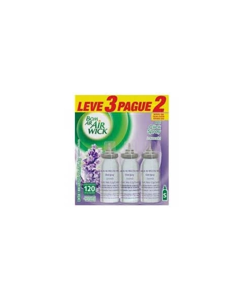 BOM AR CLICK SPRAY REFIL LEVE 3 PAGUE 2 12ML LAVANDA