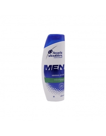 SHAMPOO ANTICASPA MENTHOL SPORT HEAD & SHOULDERS MEN FRASCO 400ML