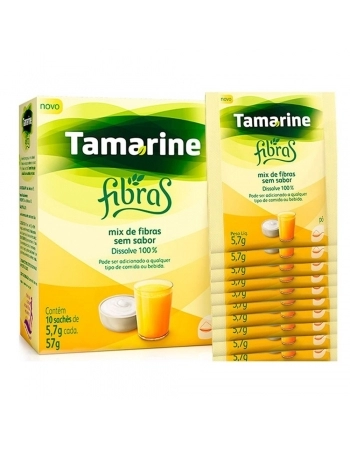 TAMARINE FIBRAS SEM SABOR 24 PACOTE DE 10 SACHÊS DE COM 5,7G CADA