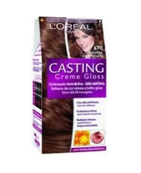 TINTURA SEMI-PERMANENTE CASTING CREME GLOSS 670 CHOCOLATE COM PIMENTA LORÉAL 1 UNIDADE