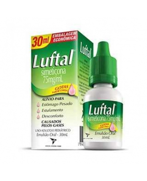 LUFTAL 75MG/ML, CAIXA COM 1 FRASCO GOTEJADOR COM 30ML DE EMULSÃO DE USO ORAL