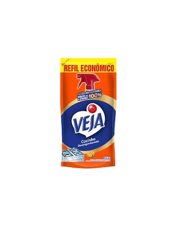 LIMPADOR DESENGORDURANTE COZINHA LARANJA VEJA SACHÊ 400ML REFIL ECONÔMICO