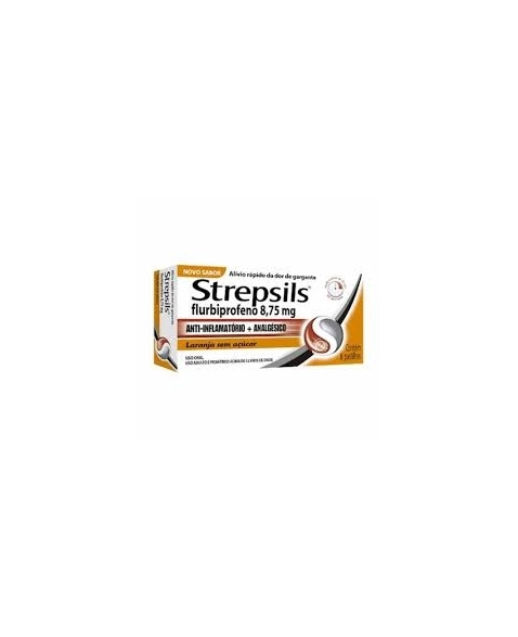 STREPSILS 8,75MG CAIXA COM 8 PASTILHAS LARANJA