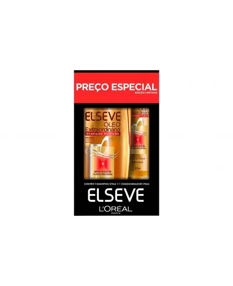 KIT ELSEVE SHAMPOO 375ML CONDICIONADOR 170ML OLEO EXTRAORDINARIO LOREAL