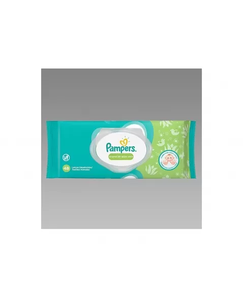 LENÇO UMEDECIDO ALOE VERA PAMPERS PACOTE 48 UNIDADES