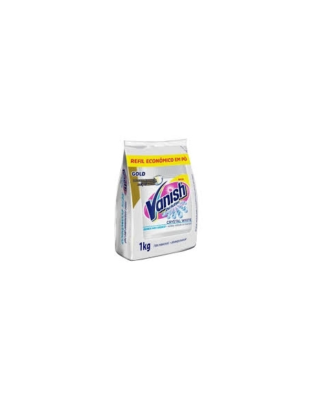 TIRA-MANCHAS EM PÓ BRANQUEADOR VANISH OXI ACTION CRYSTAL WHITE PACOTE 1KG REFIL ECONÔMICO