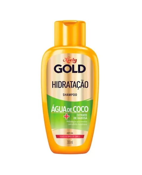 SHAMPOO NIELY GOLD HIDRATAÇÃO PODEROSA ÁGUA DE COCO 300ML