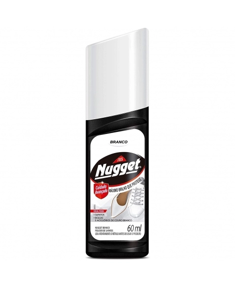 POLIDOR DE SAPATO LÍQUIDO BRANCO NUGGET FRASCO 60ML