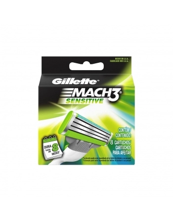 CARGA PARA BARBEAR P&G MACH3 SENSITIVE 8UNIDADES P&G