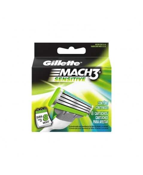 CARGA PARA BARBEAR P&G MACH3 SENSITIVE 8UNIDADES P&G