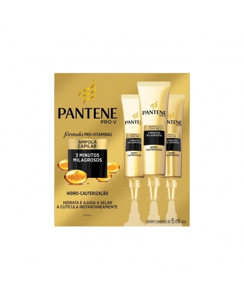 AMPOLA DE TRATAMENTO P&G PANTENE HIDRO-CAUTERIZAÇÃO 3UN DE 15ML