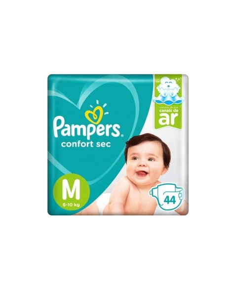 FRALD PAMPERS CONFORTSEC MEGA PCT M 4 PACOTE COM 44 UNIDADES P&G