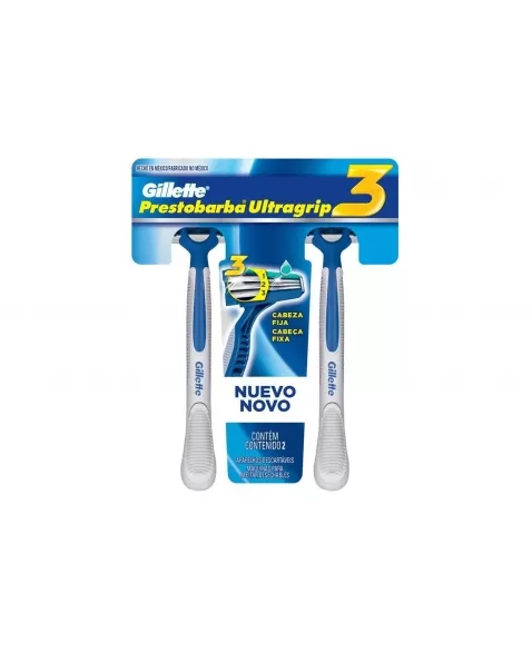 APARELHO DE BARBEAR P&G PRESTO ULTRAGRIP 3 COM 2UNIDADES