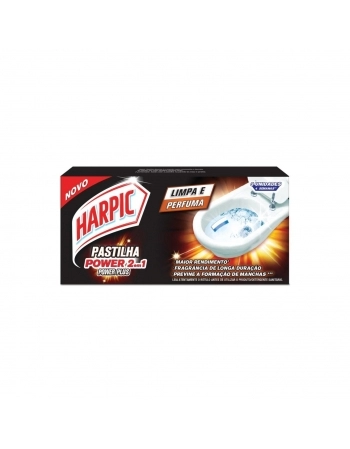 DETERGENTE SANITÁRIO PASTILHA ADESIVA HARPIC POWER PLUS 3 UNIDADES DE 9GR