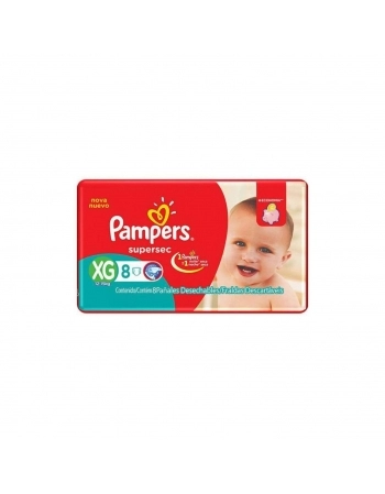 FRALDA INFANTIL P&G PAMPERS XG SUPERSEC COM 8UN