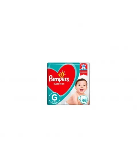 FRALDA INFANITL P&G PAMPERS DESCARTÁVEL SUPERSEC G 46UN