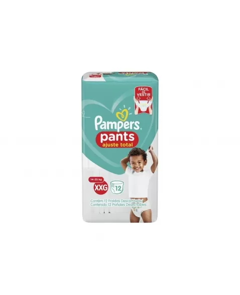 FRALDA P&GPAMPERS DESCARTÁVEL PANTS AJUSTE TOTAL XXG 12UN