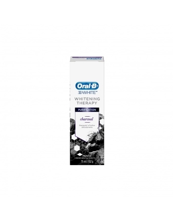 CREME DENTAL P&G PURIFICATION CHARCOAL MENTA ORAL-B 3D WHITE WHITENING THERAPY CAIXA 102G