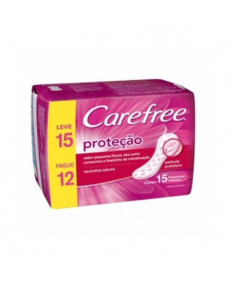 ABSORVENTE EXTERNO JOHNSON & JOHNSON CAREFREE PROTEÇÃO 15UN