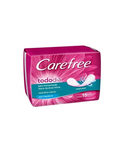 ABSORVENTE EXTERNO JOHNSON & JOHNSON SEM ABAS CAREFREE TODO DIA PACOTE 15UN