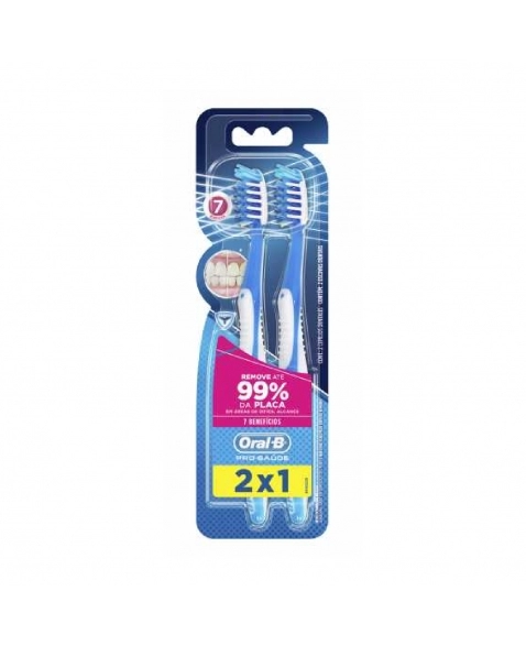 PACK ESCOVA DENTAL MACIA ORAL-B PRO-SAÚDE 7 BENEFÍCIOS 2 UNIDADES P&G