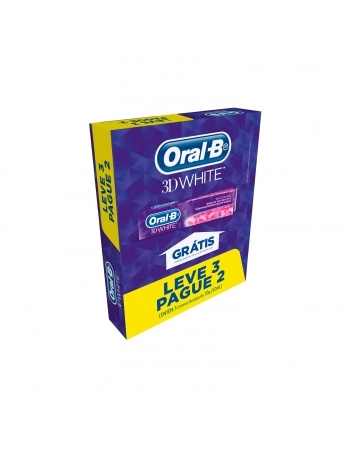 PACK CREME DENTAL P&G ORAL B 3D WHITE BROLLIANT FRESH 70G LEVE 3 PAGUE 2