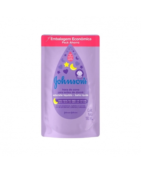 SABÃO JOHNSON & JOHNSON BABY LÍQUIDO HORA DE SONO REFIL 180ML