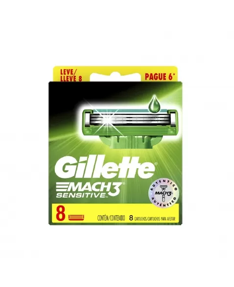 CARGA MACH3 P&G MASC SENSITIVE 12 COM 82GR LEVE 8 PAGUE 6