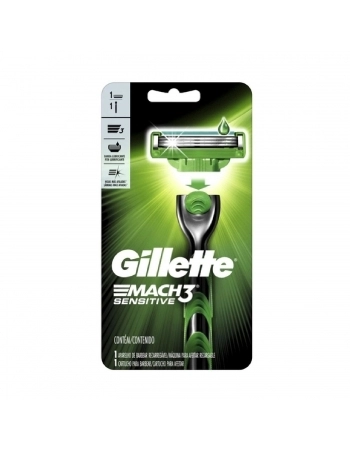 APARELHO RECARREGÁVEL E CARGA PARA BARBEAR GILLETTE MACH3 SENSITIVE P&G