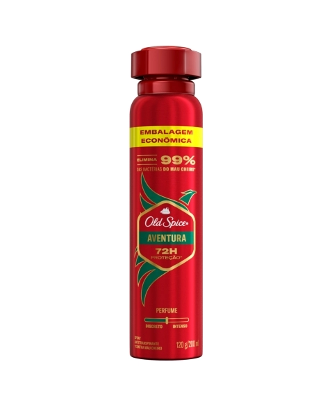 ANTITRANSPIRANTE AEROSSOL AVENTURA OLD SPICE 200ML SPRAY EMBALAGEM ECONÔMICA