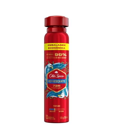 ANTITRANSPIRANTE AEROSSOL REFRESCANTE OLD SPICE 200ML SPRAY EMBALAGEM ECONÔMICA