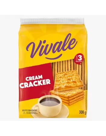 Biscoito Vivale Cream Cracker Pacote com 300g