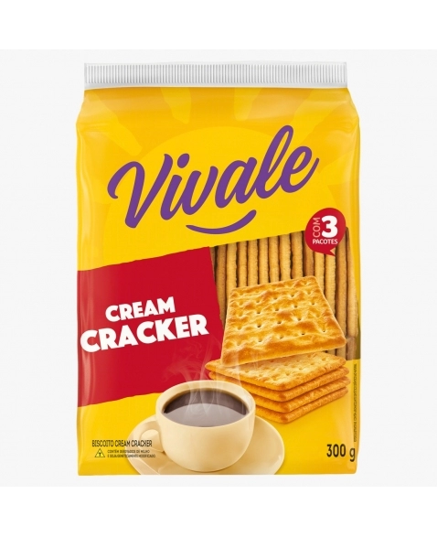 Biscoito Vivale Cream Cracker Pacote com 300g