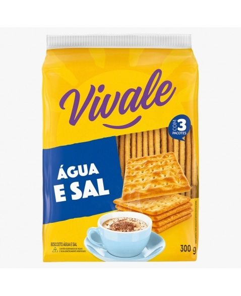 Biscoito Vivale Água e Sal Pacote com 300g