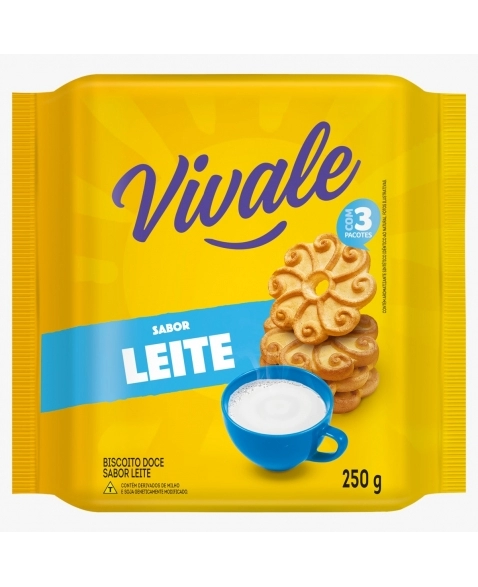 BISC DOCE VIVALE 250G LEITE (24)